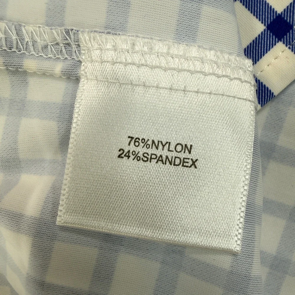 Collars & Co Mens Size 3XL Apex Performance Dress Shirt Blue‎ Grid Check New
